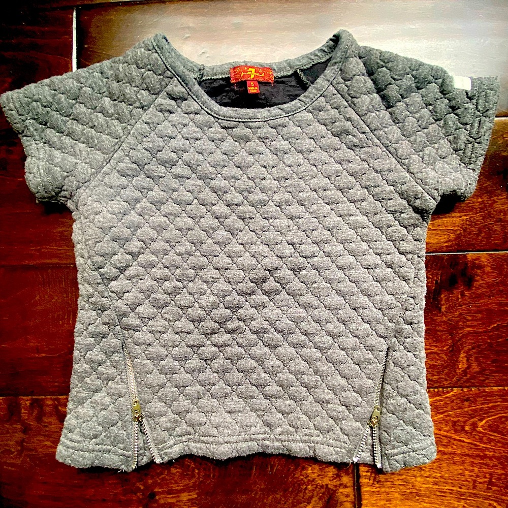 7 For All Mankind Quilted Top with Zippers details 5T